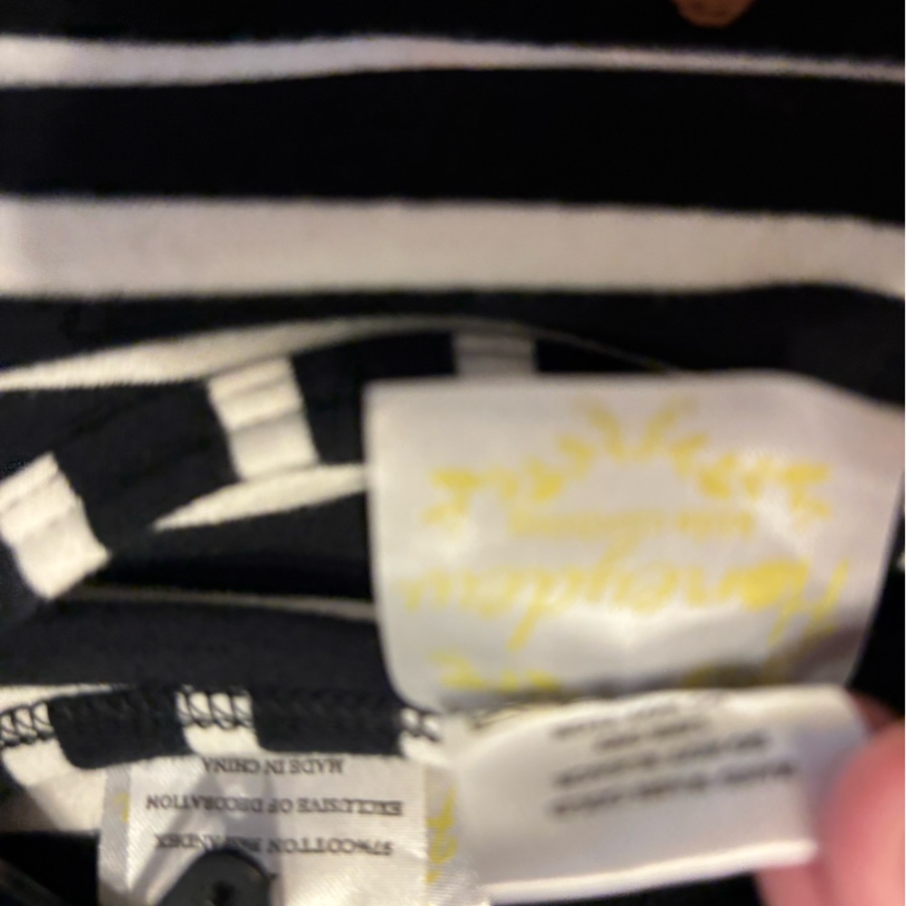 Black and White Striped Top